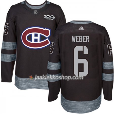 Miehille NHL Montreal Canadiens Pelipaita Shea Weber 6 1917-2017 100th Anniversary Adidas Musta Authentic